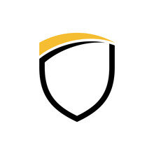 Simple Shield Flat Logo Template. Shielding Vector Icon