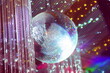 disco ball with colour lights 70s