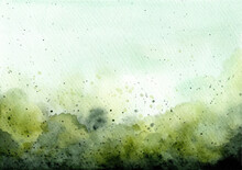 Green Abstract Watercolor Texture Background