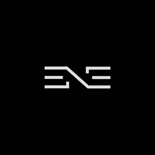 Amazing And Modern Initial Letter ENE Design