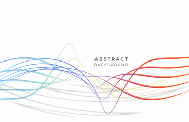 Wall Mural - Abstract rainbow wave line with space of your text, vector illustration.