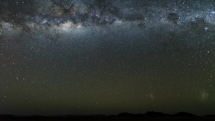 Wall Mural - Time Lapse of the stars moving across the night sky. Shot in Namibia.