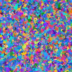 Canvas Print - abstract seamless colorful background with circled transparent tiles