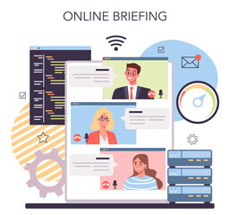 Sticker - website technical support online service or platform. idea of web