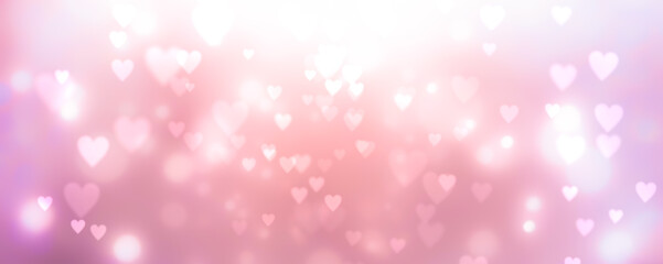 Wall Mural - Abstract red pink background with hearts - concept Mother's Day, Valentine's Day, Birthday, Love
