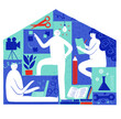 © Giulia - People collaborating and brainstorming in a coworking space for innovation and meaningful ideas