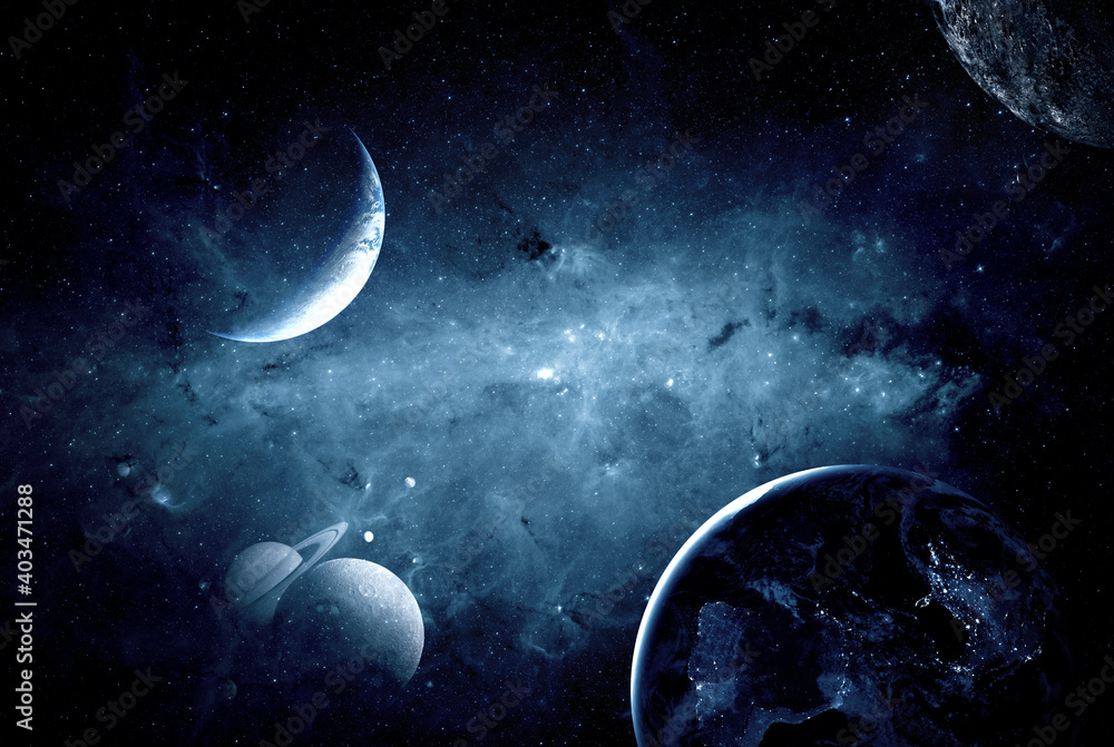 Planets in outer space. Elements of this image furnished by NASA - obrazy, fototapety, plakaty 