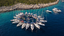 Party Of Circle Of Boats Tied Together