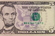 Macro shot of the five dollars banknote
