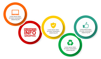 Leinwandbilder - Infographic vector template for presentation, chart, diagram, graph, business concept with 4 options