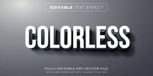 Editable Text Effect In Plain Colorless Text Style