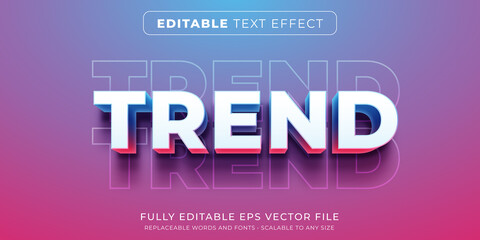 editable text effect in modern trend style