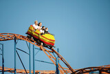 Fototapeta  - Roller coaster attraction