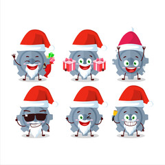 Wall Mural - Santa Claus emoticons with gear cartoon character