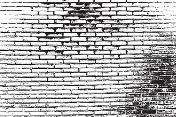Wall Mural - vector distressed overlay brick wall old texture.grunge abstract background.