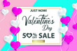 © Birol - Valentines day sale background with Heart Shaped Balloons. Vector illustration.Wallpaper.flyers, invitation, posters, brochure, banners.