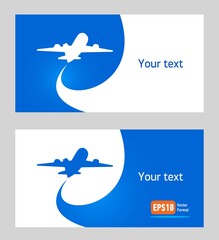 Wall Mural - airplane flight tickets air fly cloud sky blue travel background takeoff