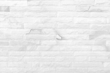 White grunge brick wall texture background for stone tile block painted in grey light color wallpaper modern interior and exterior and room backdrop design