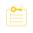 minimal key takeaway yellow checklist