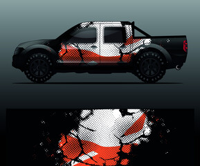 Truck decal graphic wrap vector, abstract background