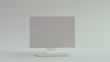 © paul - White Desktop Computer and Slim Keyboard 3d illustration render