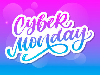 Sticker - Cyber Monday Vector lettering calligraphy text brush