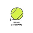 © Gurt - Tennis club logo, emblem, sign icon. Template design element for club, store or school.
