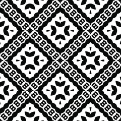 Black and white texture. Abstract seamless geometric pattern.
