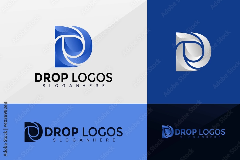 Letter D Drop logo vector, Brand Identity logo design, modern logo ...