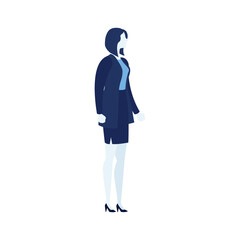 Sticker - elegant businesswoman worker avatar character vector illustration design