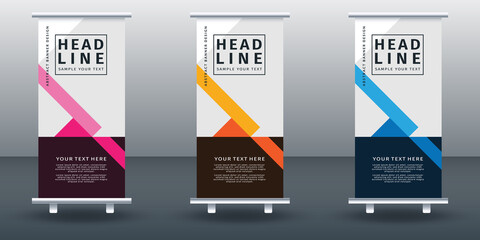Wall Mural - Roll up banner set design template design. Modern Design. Geometric Banner Vector illustration