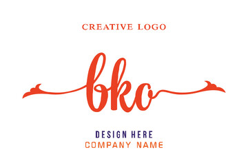 BKO lettering logo is simple, easy to understand and authoritative