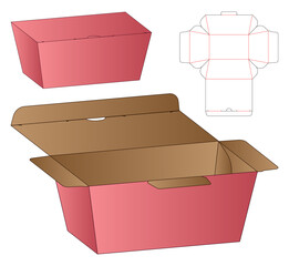 Box packaging die cut template design. 3d mock-up