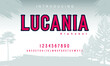 © AirArt - Lucania font. Abstract sport modern alphabet fonts. Typography bold typeface design for sport, technology, fashion, digital, future creative logo font. vector illustration