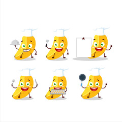 Sticker - Cartoon character of banana with various chef emoticons