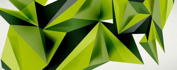 Vector triangle geometric backgrounds. Low poly 3d shape on light backdrop. Vector illustration for covers, banners, flyers and posters and other designs
