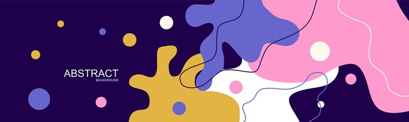 Wall Mural - Modern backgrounds with abstract elements and dynamic shapes. Compositions of colored spots. Template for design and creative ideas.vector