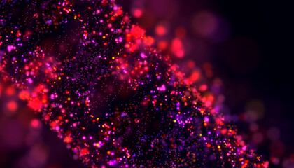 Wall Mural - Abstract color art particle background