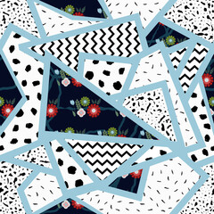 Wall Mural - seamless pattern abstract triangles