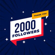 2000 followers network of social media connection