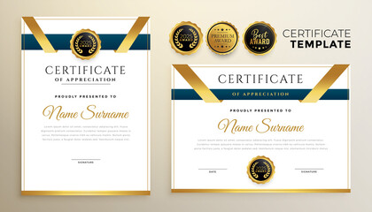 Sticker - stylish certificate template for multipurpose use design