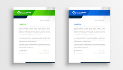 Wall Mural - two modern letterhead template design for business identity
