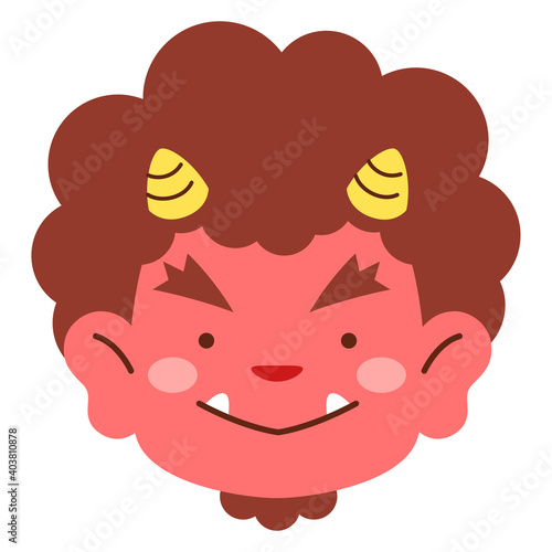 赤鬼のお面イラスト Buy This Stock Vector And Explore Similar Vectors At Adobe Stock Adobe Stock