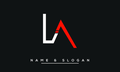 LA, AL, L, A  Abstract Letters Logo Monogram