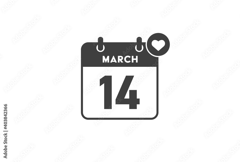 3月14日のハートのバッジ付き日めくりカレンダーのアイコン ホワイトデーのイメージ素材 Wall Mural Spica 3月14日のハートのバッジ付き日めくりカレンダーのアイコン ホワイトデーのイメージ素材 Wall Mural Spica