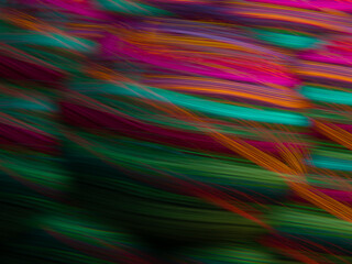 Colorful light trails with motion blur effect. defocused	
