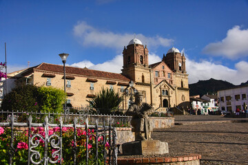 Wall Mural - The Convento de los Franciscanos monastery and Basílica Menor in Monguí, Boyaca, Colombia