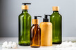 Glass and wood eco friendly bathroom accessories