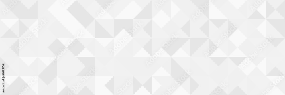 White square pattern. White silver geometric universal background for business presentation . Abstract elegant seamless pattern. Minimalist empty triangular BG. Halftone monochrome cover. 2021 - obrazy, fototapety, plakaty 