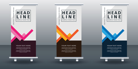 Wall Mural - Roll up banner set design template design. Modern Design. Geometric Banner Vector illustration